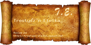 Trestyén Etelka névjegykártya