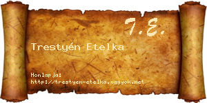 Trestyén Etelka névjegykártya