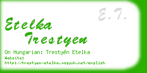etelka trestyen business card