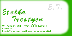 etelka trestyen business card